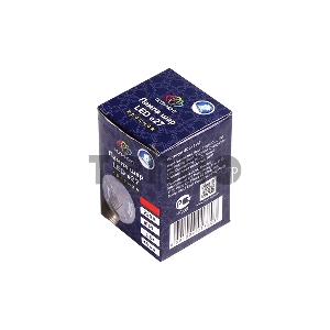 Лампа шар e27 6 LED  Ø45мм - красная, прозрачная колба, эффект лампы накаливания