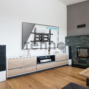 Кронштейн для телевизора Kromax GALACTIC-57 черный 32-75 макс.60кг настенный поворотно-выдвижной и наклонный