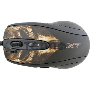 Мышь A4Tech XL-750BH (черный+корич.) USB,  6кн, 1кл-кн, 3600DPI
