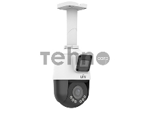 Сдвоенная видеокамера IP Uniview IPC9312LFW-AF28-2X4 Мини-PTZ:  2 x 2MP, поворотн. 4X объектив 2.8-12.0мм моториз. AF, обзорн. 2.8мм, IR upto 10m/50m, LightHunter, Ultra 265/H.265/H.264/MJPEG, 2 потока, 2 Mic & speaker, Micro SD, WiFi, PoE, IP66