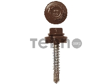 Саморезы СКД кровельные, RAL 8017 шоколадно-коричневый, 29 х 4.8 мм, 400 шт, для деревянной обрешетки, ЗУБР Профессионал