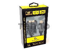 Кабель DisplayPort->DVI Cablexpert CC-DPM-DVIM-4K-6, 4K, 1.8м, 20M/25M, нейлоновая оплетка, метал. разъемы, пакет