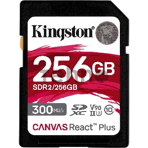 Флеш карта SDXC 256Gb Class10 Kingston SDR2/256GB Canvas React Plus w/o adapter