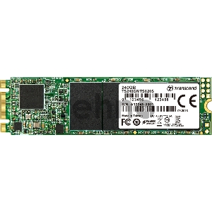Жесткий диск SSD M.2 Transcend 240Gb MTS820 (SATA3, up to 560/340MBs, 85000 IOPs, 3D TLC, 22х80мм) <TS240GMTS820S>