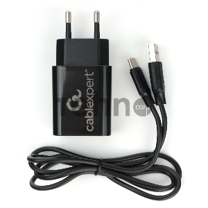 Адаптер питания Cablexpert MP3A-PC-37 USB 2 порта, 2.4A, черный + кабель 1м Type-C Адаптер питания Cablexpert MP3A-PC-37 USB 2 порта, 2.4A, черный + кабель 1м Type-C