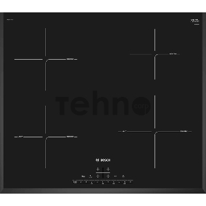 Индукционная варочная панель Bosch PIE651FC1E 60 см, индукция, скошенные края, сенсорное управление, черный