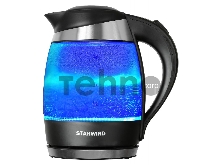 Чайник электрический Starwind SKG2216 1.8л. 2200Вт синий/черный (корпус: стекло)     