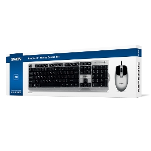 Клавиатура + мышь SVEN KB-S330C черный (104+12Fn)+3кл, 1200DPI)