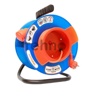 Удлинитель на катушке 1х30м без заземл. 10А IP44 У10-028 термо ПВС 2х0.75 вын. роз. UNIVersal 9633262