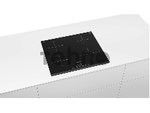 Индукционная варочная панель Bosch PIE651FC1E 60 см, индукция, скошенные края, сенсорное управление, черный