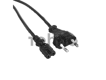 Кабель питания ноутбуков, аудио/видео ExeGate Power PCN-3P (CEE7/16->С7) VDE-250V-2*0.5-CU, 6A, 3м