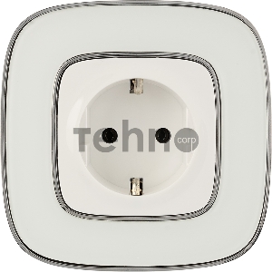 Силовая розетка 2К+З 16А 250В с лицевой панелью. Безвинтовые зажимы.