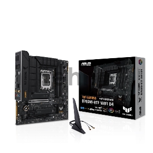 Материнская плата ASUS TUF GAMING B760M-BTF WIFI D4 LGA1700 128 Гб, 4*DDR4, DP, HDMI microATX Материнская плата ASUS TUF GAMING B760M-BTF WIFI D4 LGA1700 128 Гб, 4*DDR4, DP, HDMI microATX