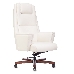 Кресло руководителя Бюрократ _DUKE белый кожа крестовина металл/дерево, фото 1