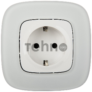 Силовая розетка 2К+З 16А 250В с лицевой панелью. Безвинтовые зажимы.