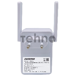 Повторитель беспроводного сигнала Digma D-WR300 10/100BASE-TX белый (упак.:1шт)