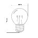 Лампа шар e27 6 LED  Ø45мм - красная, прозрачная колба, эффект лампы накаливания, фото 4
