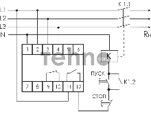 Реле напряжения CP-731 (трехфазный; микропроцессорный; контроль верхнего и нижнего значений напряжения; контроль ассиметрии; чередования фаз; монтаж на DIN-рейке 35мм 3х400/230+N 2х8А 1Z 1R IP20) F&F EA04.009.005