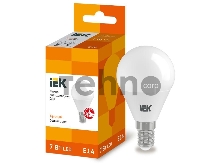 Лампа Iek LLE-G45-7-230-30-E14 светодиодная ECO G45 шар 7Вт 230В 3000К E14 IEK