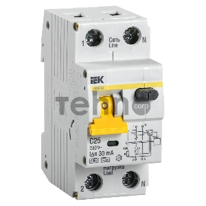 Выключатель автоматический дифференциального тока ИЭК 2п 25А/30мА C  АВДТ 32 MAD22-5-025-C-30