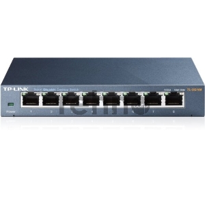 Коммутатор TP-Link SMB TL-SG108 8-port Desktop Gigabit Switch, 8 10/100/1000M RJ45 ports,metal case