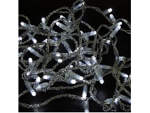 Гирлянда «Нить» 10 м, 200 LED, прозрачный ПВХ, цвет свечения белый с эффектом мерцания (каждый 5-й) NEON-NIGHT