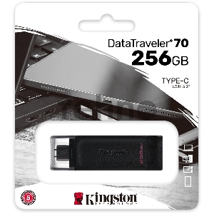 Флеш Диск Kingston 256Gb DataTraveler 70 DT70/256GB USB3.2 черный Флеш Диск Kingston 256Gb DataTraveler 70 DT70/256GB USB3.2 черный