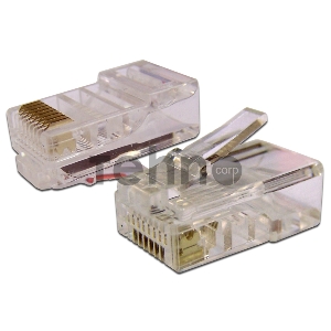 Коннектор RJ45 UTP 8P8C, универсальный, cat.6, 100 шт.