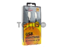 Кабель Cablexpert для Apple CC-G-APUSB01Bk-1M, AM/Lightning, серия Gold, длина 1м, черный, блистер