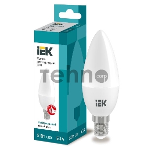 Лампа Iek LLE-C35-5-230-40-E14 светодиодная ECO C35 свеча 5Вт 230В 4000К E14 IEK