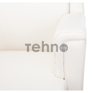 Кресло руководителя Бюрократ _DUKE белый кожа крестовина металл/дерево