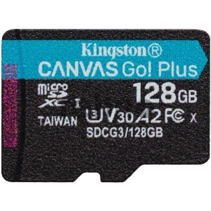 Карта памяти Kingston 128GB microSDXC Canvas Go Plus 170R A2 U3 V30 Single Pack w/o ADP EAN: 740617301243