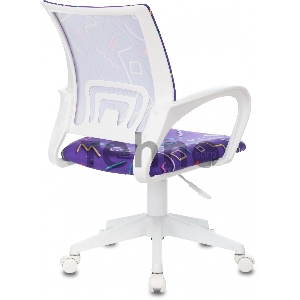 Кресло детское Бюрократ BUROKIDS 1 W фиолетовый Sticks 08 крестов. пластик пластик белый