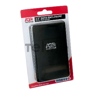 USB 3.0 Внешний корпус 2.5 SATAIII HDD/SSD AgeStar 3UBCP3C (BLACK) USB 3.0, пластик, черный, безвинтовая конструкция