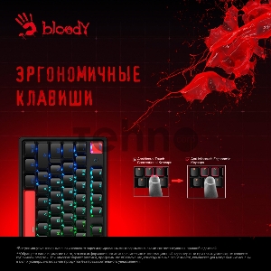 Клавиатура A4Tech Bloody S510N механическая черный/красный