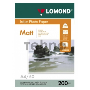 Фотобумага Lomond 0102033 A4/200г/м2/50л./белый матовое/матовое для струйной печати Фотобумага Lomond 0102033 A4/200г/м2/50л./белый матовое/матовое для струйной печати