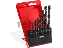 Набор сверл по металлу, ЗУБР МАСТЕР 10шт(1-10мм), сталь Р4М2, класс В