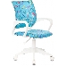 Кресло детское Бюрократ BUROKIDS 1 W голубой Sticks 06 крестов. пластик пластик белый, фото 2