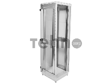 Шкаф телекоммуникационный напольный 33U (600x600) дверь стекло, чёрный