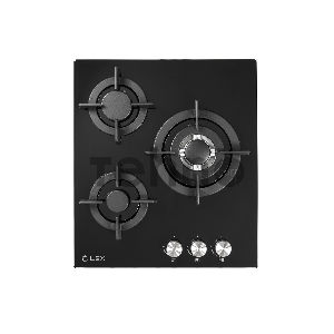 Панель варочная LEX GVG 430 BL  3 конфорки газ-контроль электроподжиг