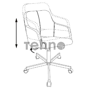 Кресло Бюрократ CH-380M леопардовый Italia LEO крестовина металл черный