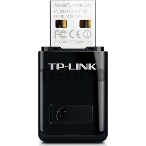Сетевой адаптер TP-Link SOHO TL-WN823N Беспроводной USB мини адаптер 300Мбит/с стандарта N c кнопкой QSS(Realtec)