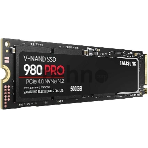 Твердотельный накопитель Samsung SSD 500GB 980 PRO, V-NAND 3-bit MLC, Elpis, M.2 (2280) PCIe Gen 4.0 x4, NVMe 1.3c, R6900/W5000