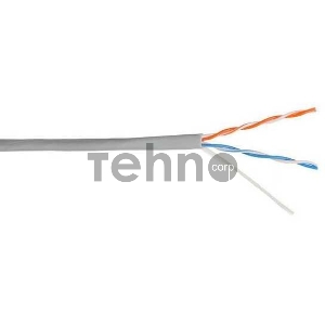 Кабель информационный Lanmaster NM-UTP5E2PR-CCA кат.5е U/UTP не экранированный 2X2 PVC внутренний 305м серый