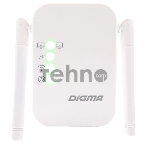 Повторитель беспроводного сигнала Digma D-WR310 10/100BASE-TX белый (упак.:1шт)