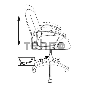 Кресло Бюрократ CH-808-LOW/#B низкая спинка сиденье черный 3С11 НА ПИАСТРЕ