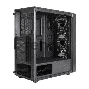 Корпус Miditower ExeGate EVO-8243 (ATX, без БП, 2*USB+1*USB3.0, черный, 3 вент. с RGB подсветкой, боковая панель - закаленное стекло)