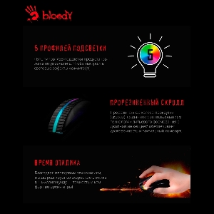 Мышь A4Tech Bloody W60 Max белый оптическая (10000dpi) USB (10but)