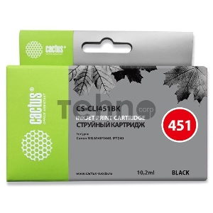 Картридж струйный Cactus CS-CLI451BK черный для Canon MG 6340/5440/IP7240 (9,8ml)
