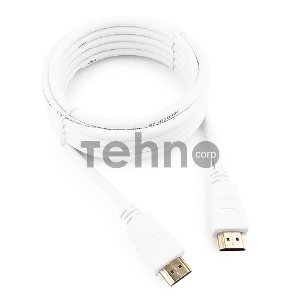 Кабель HDMI Gembird/Cablexpert , 3м, v1.4, 19M/19M, белый, позол.разъемы, экран, пакет(CC-HDMI4-W-10)